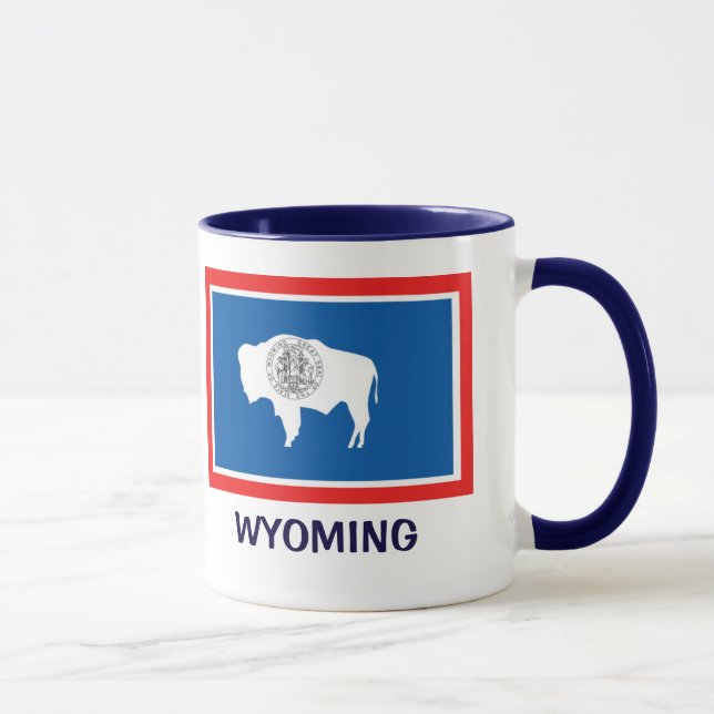 Wyoming Statlig flagga Mugg (Höger)