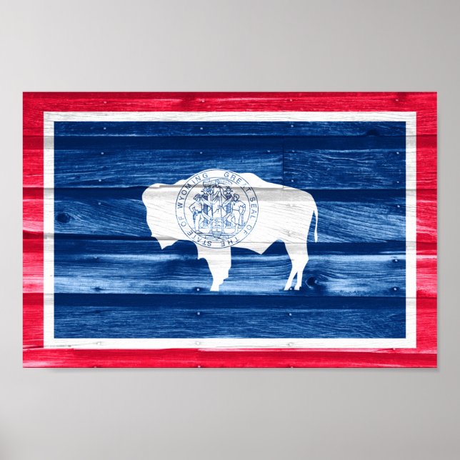Wyoming Statlig flagga Poster (Framsidan)
