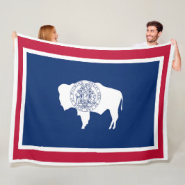Wyoming Statlig flagga Print Patriotc Fleecefilt