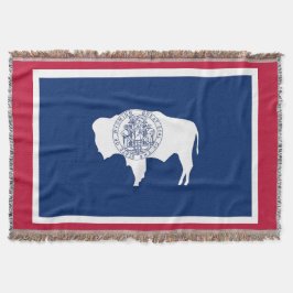Wyoming Statlig flagga Print Patriotic Filt