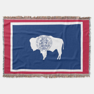 Wyoming Statlig flagga Print Patriotic Filt