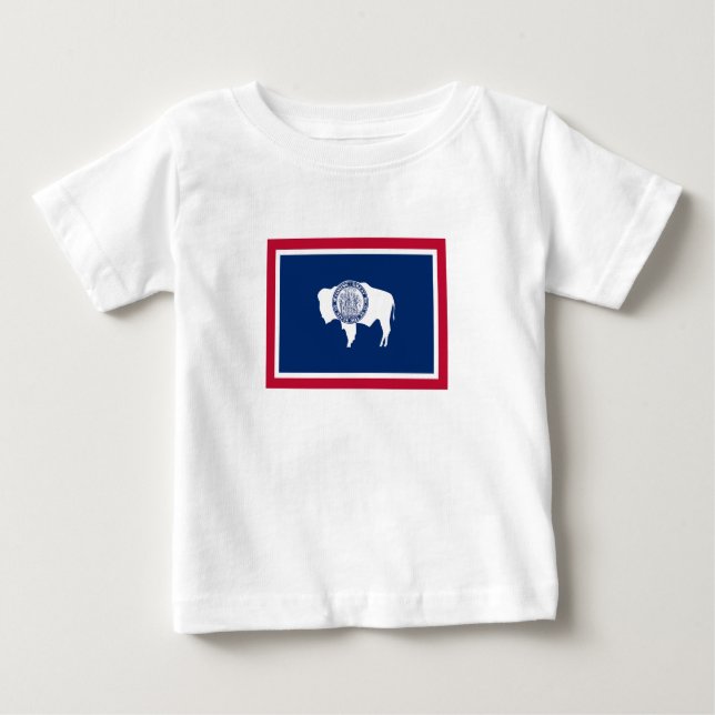 Wyoming Statlig flagga T Shirt (Framsida)