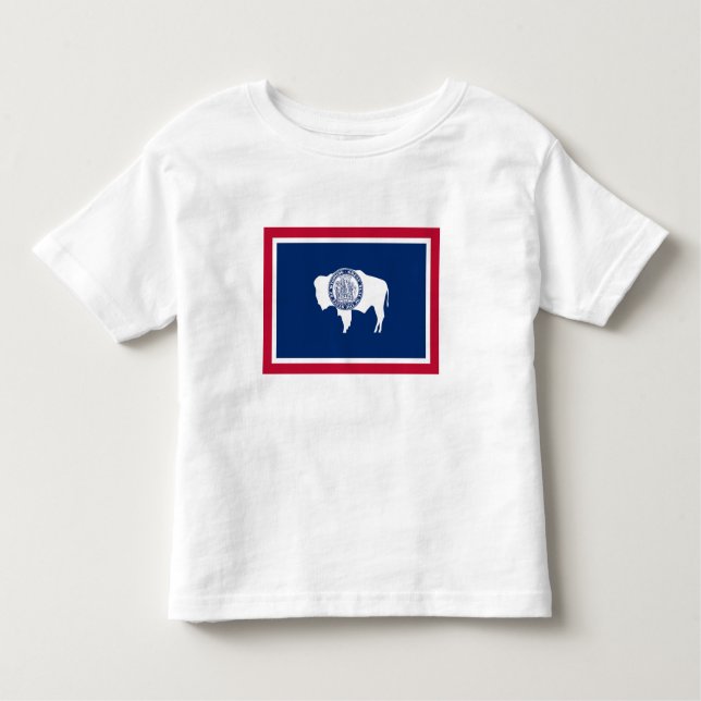Wyoming Statlig flagga T Shirt (Framsida)