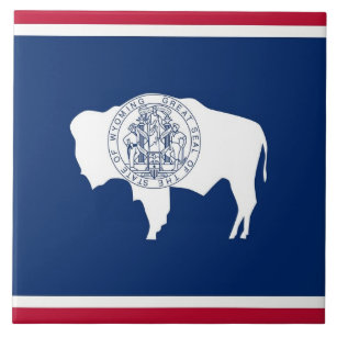 Wyoming Statlig flagga Tile Kakelplatta