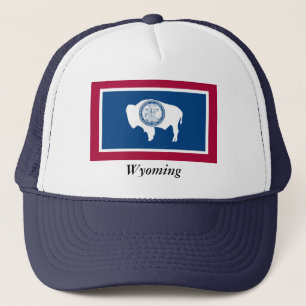Wyoming statlig flagga truckerkeps
