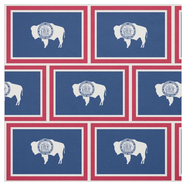 Wyoming Statlig flagga Tyg (Provkarta)