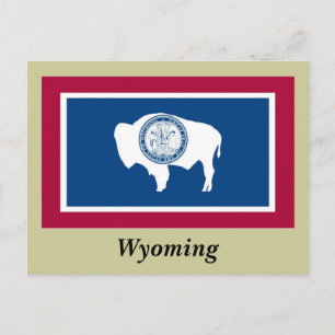 Wyoming Statlig flagga Vykort