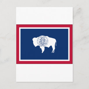 Wyoming Statlig flagga Vykort
