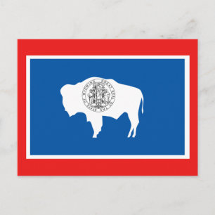 Wyoming Statlig flagga Vykort