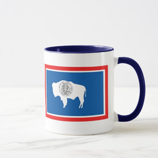 Wyoming statlig flaggamugg mugg (Höger)