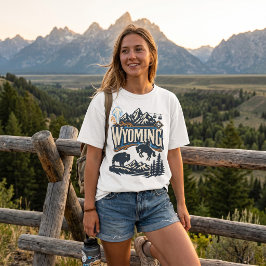 Wyoming Statliga kulturarv Yellowstone Teton Konst T Shirt