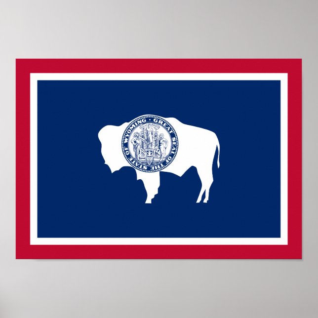 Wyoming statsflagga poster (Framsidan)