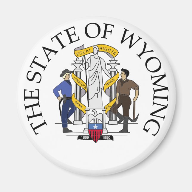 Wyoming-tecken Magnet (Framsidan)