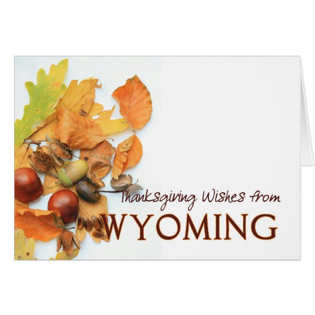 Wyoming Thanksgiving Card OBS Kort (Framsidan Horizontal)