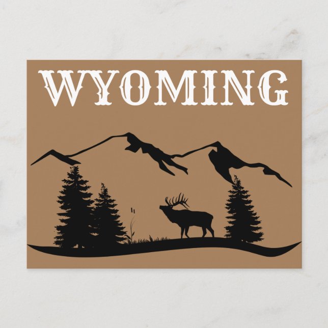 Wyoming Travel Postcard Vykort (Framsida)