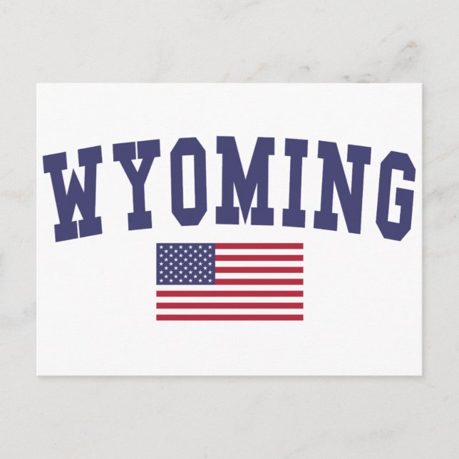 Wyoming US Flagga Vykort (Framsida)