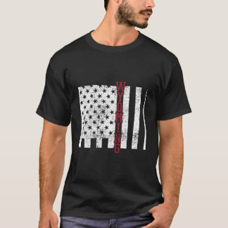 Wyoming USA flagga 4:e juli Amerikanska Vinta T Shirt