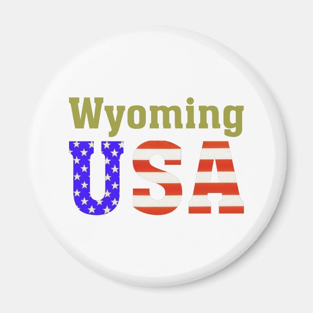 Wyoming USA! Magnet (Framsidan)