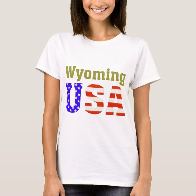 Wyoming USA! Tee (Framsida)