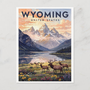 Wyoming USA Vintage Resa Vykort