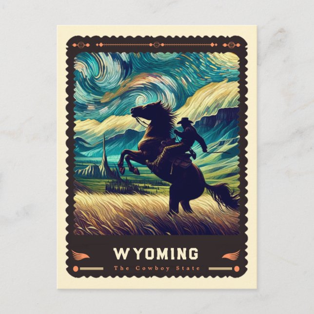 Wyoming | Vincent Van Gogh Inspired Vykort (Framsida)