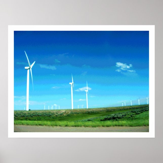 Wyoming Vind Turbines II Skriv ut Poster (Framsidan)