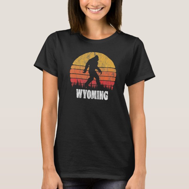 Wyoming Vintage 8ties Bigoot Retro Sunset T Shirt (Framsida)