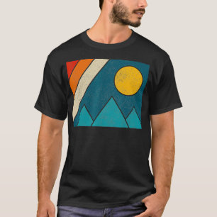 Wyoming Vintage State Karta Mountains Hiking Natat T Shirt