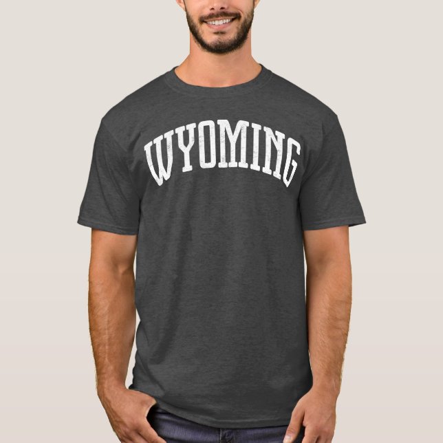 Wyoming Vintage Style vintage T Shirt (Framsida)
