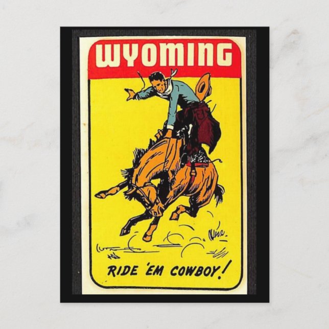 Wyoming Vintage Vykort (Framsida)