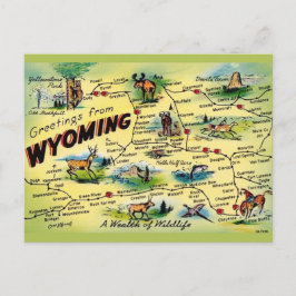 Wyoming Vintage vykortskarta Vykort