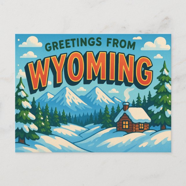 WYOMING-vykort Vykort (Framsida)