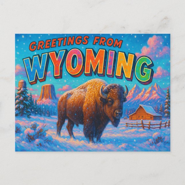 WYOMING-vykort Vykort (Framsida)