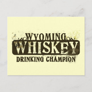 Wyoming Whiskey Drinking Champion Vykort