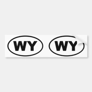 Wyoming WY oval Bildekal
