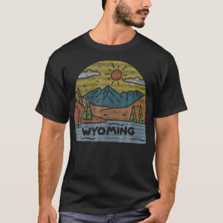 Wyoming WY WY State National Parker Retro T. T Shirt