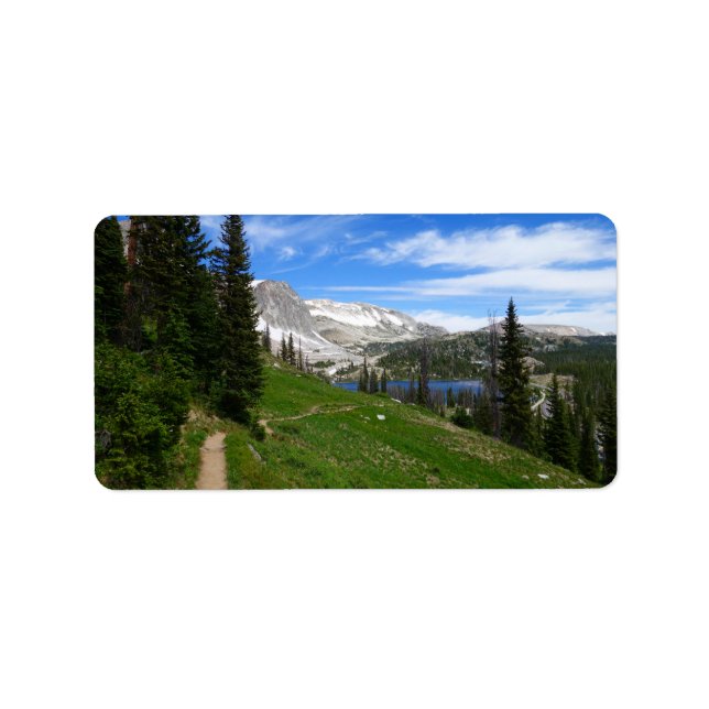Wyoming Wyoming från det sceniska bergsberget Adressetikett (Framsidan)