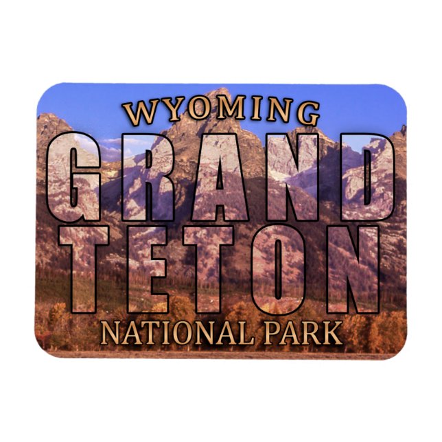 Wyomings Grand Teton National Park Magnet (Horisontell)