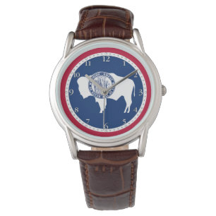 Wyomings statsflagga armbandsur