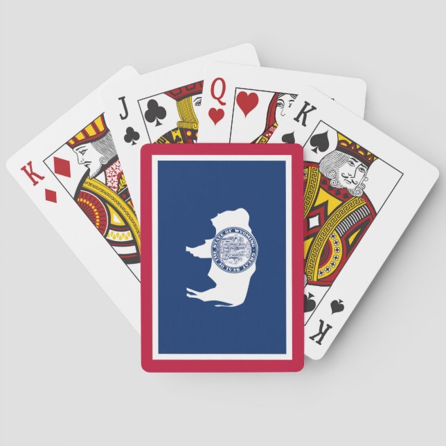 Wyomings statsflagga casinokort (Baksidan)