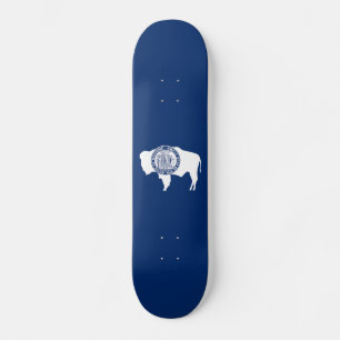 Wyomings statsflagga mini skateboard bräda 18,5 cm
