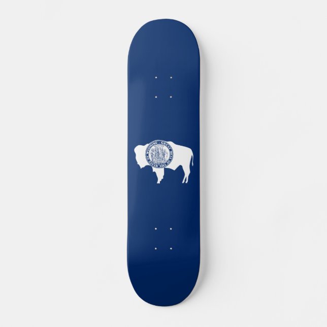 Wyomings statsflagga mini skateboard bräda 18,5 cm (Framsida)