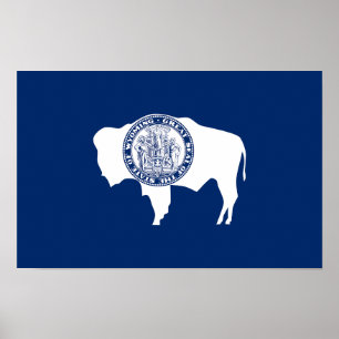 Wyomings statsflagga poster