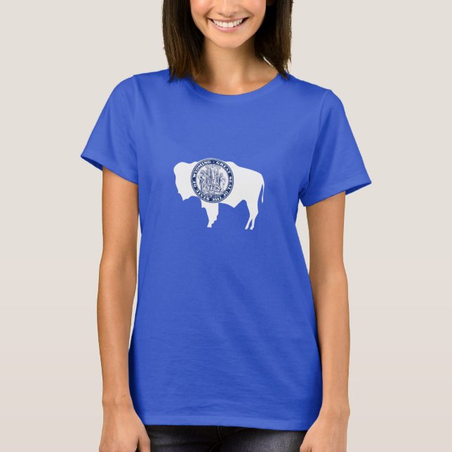 Wyomings statsflagga t shirt (Framsida)