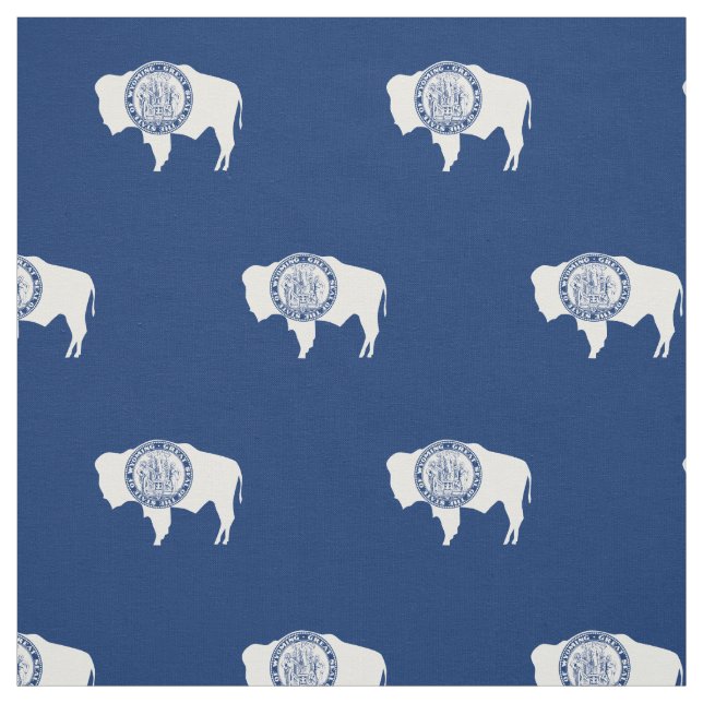 Wyomings statsflagga tyg (Provkarta)