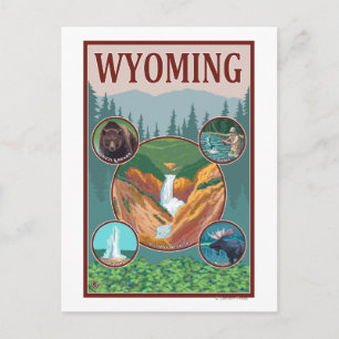 WyomingWyoming Collage Vykort
