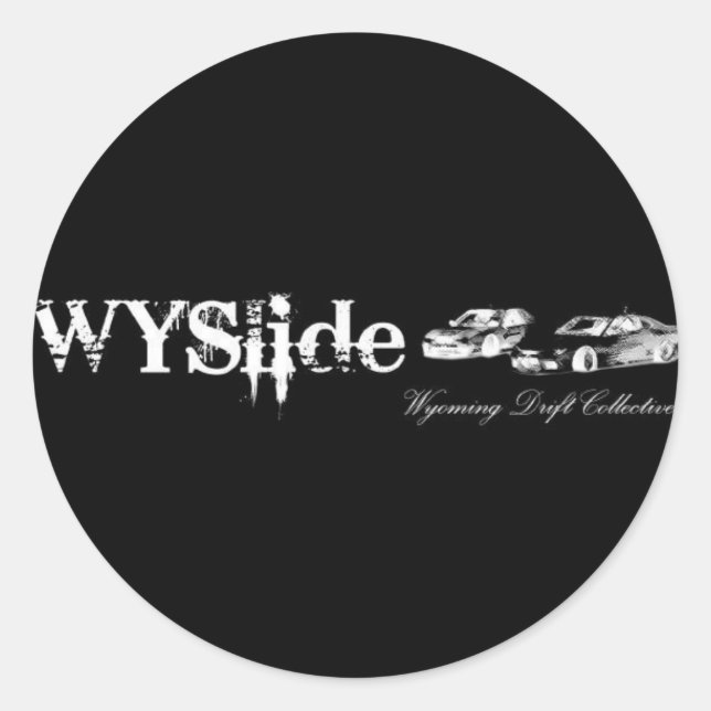 WYSlide Sticker Runt Klistermärke (Framsida)