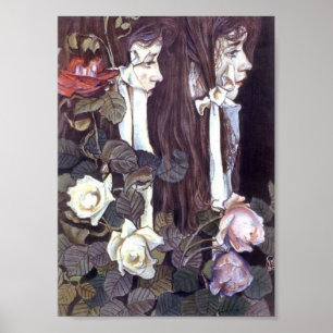 Wyspianski dubbelt porträtt av Eliza Parenska 190 Poster