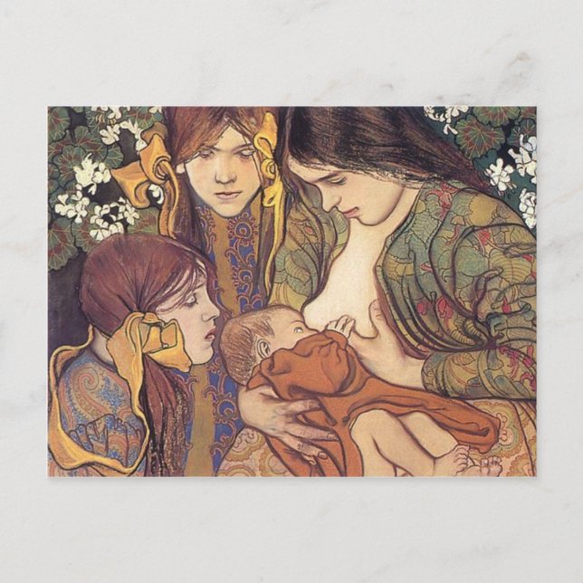 Wyspianski, Moderskap, 1905 Vykort (Framsida)