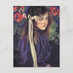 Wyspianski, Porträtt, Eliza Parenska, 1905 Vykort